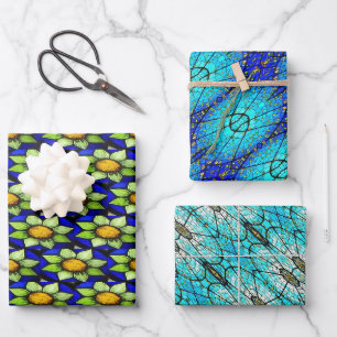 Stained Glass Wrapping Paper Sheets