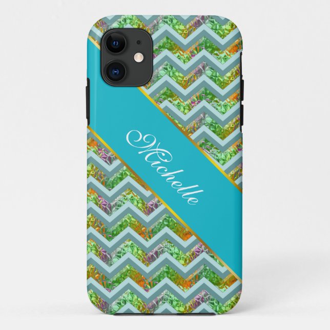 Stained Glass ZigZag Case-Mate iPhone Case (Back)