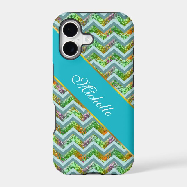 Stained Glass ZigZag Iphone Case (Back)