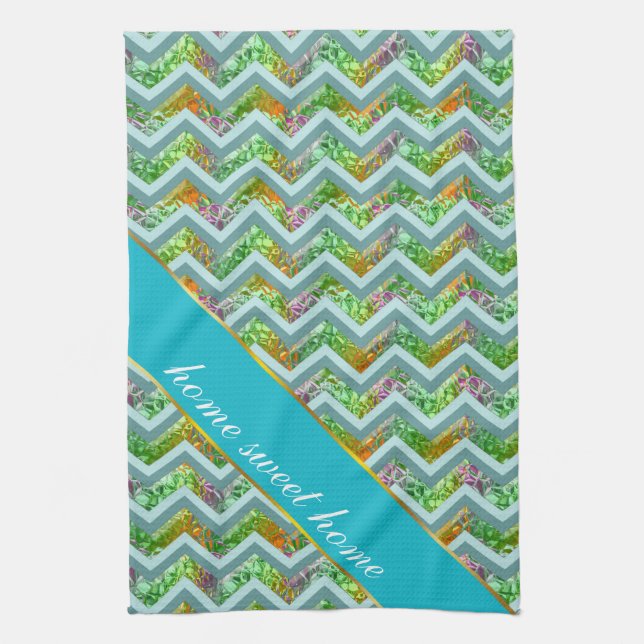 Stained Glass ZigZag Towel (Vertical)