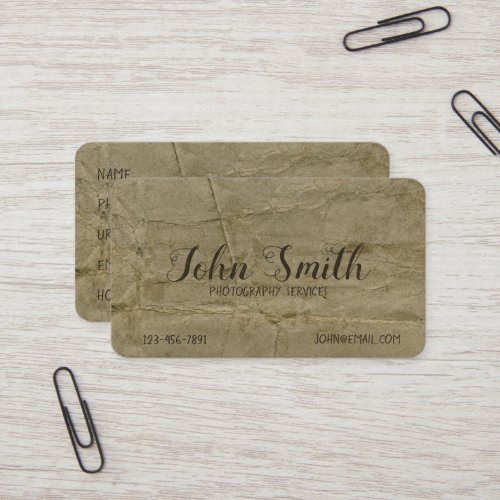 Stained Grungy Parchment Ancient Old Background Business Card