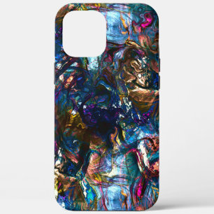 Stained 'heavy paints' overlapping in mix colorful iPhone 12 pro max case