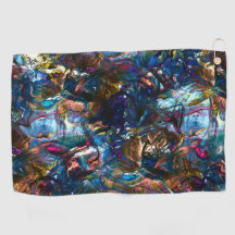 Stained 'heavy paints' overlapping in mix colorful