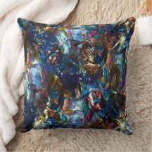 Stained 'heavy paints' overlapping in mix colorful