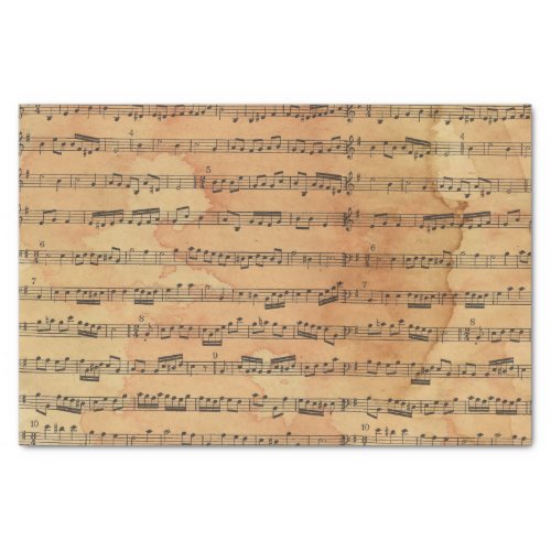 Stained Music Notes Sheet Decoupage