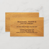 Stained oak wood business card (Front/Back)