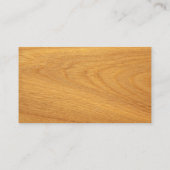 Stained oak wood business card (Back)