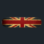 Stained Union Jack UK Flag Skateboard<br><div class="desc">Coffee stained grunge look UK British Flag design. Available in a wide variety of products. Cheers!</div>