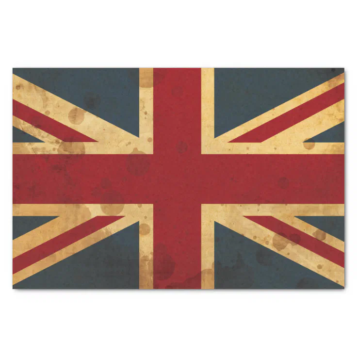 Stained Union Jack UK Flag Tissue Paper | Zazzle