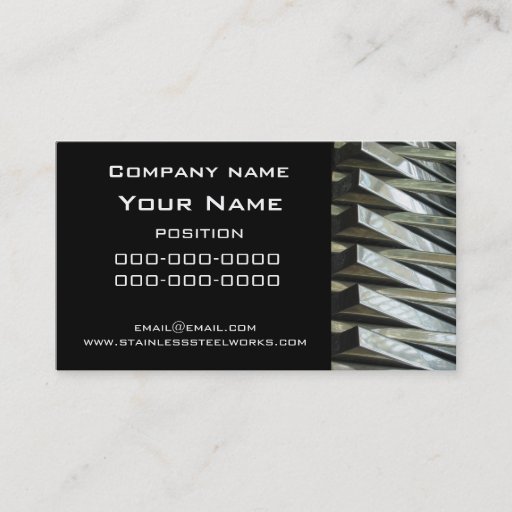 Customizable Stainess steel /chrome metalwork business card