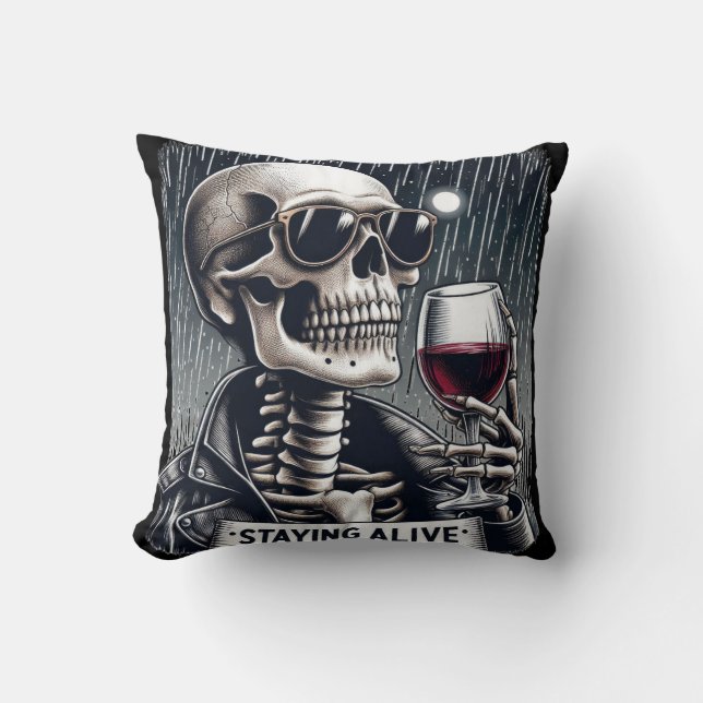 Staing a life throw pillow (Front)