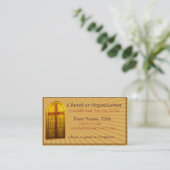 Stainglass Church Window Business Card (Standing Front)