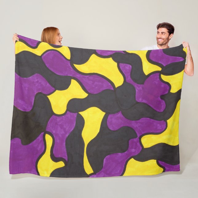 Stainglass Flower Fleece Blanket (In Situ)
