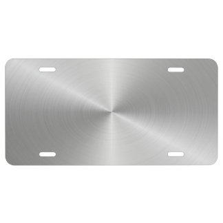 Stainless Circular Glossy License Plate