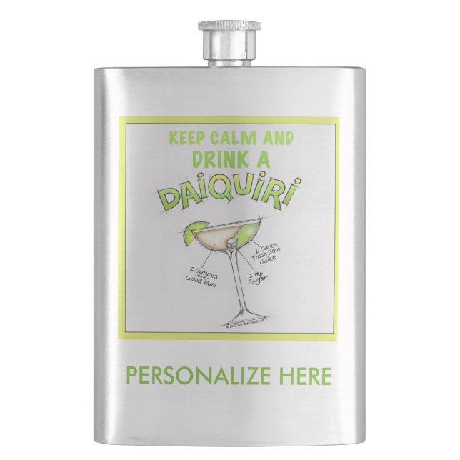 STAINLESS FLASK - KEEP CALM and DRINK A DAIQUIRI (Front)