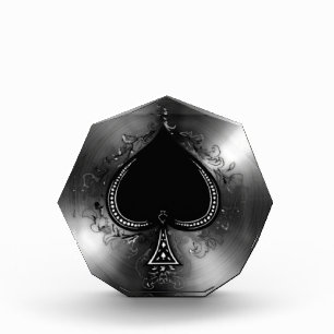 Stainless Steel Ace of Spade Acrylic Award