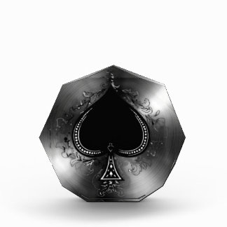 Stainless Steel Ace of Spade Acrylic Award