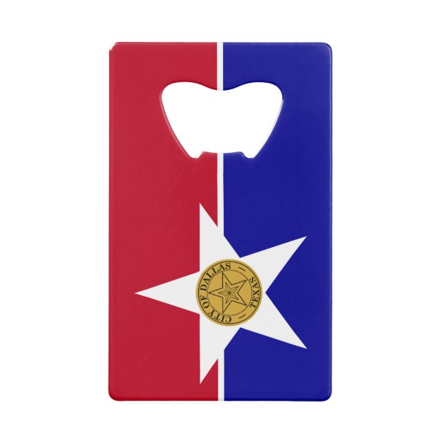 Stainless Steel Bottle Opener Dallas flag (Front)