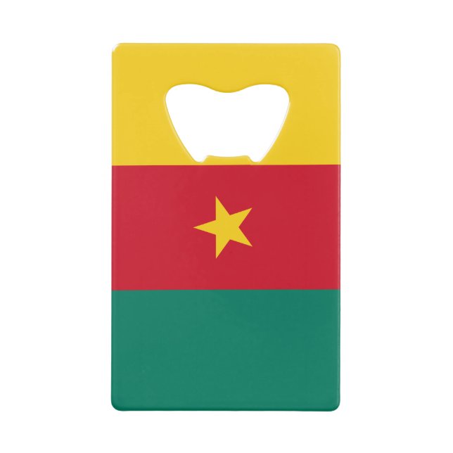Stainless Steel Bottle Opener flag of Cameroon (Front)