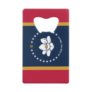 Stainless Steel Bottle Opener flag of Mississippi