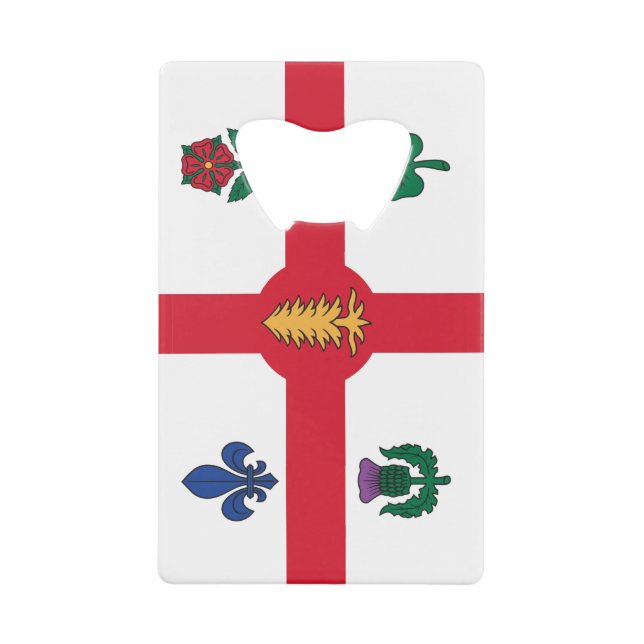 Stainless Steel Bottle Opener flag of Montreal (Front)