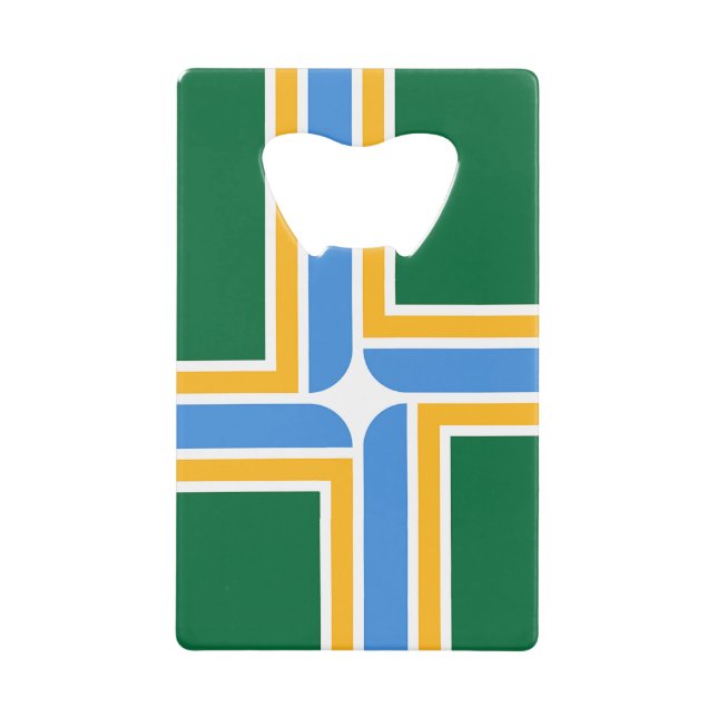 Stainless Steel Bottle Opener flag of Portland (Front)