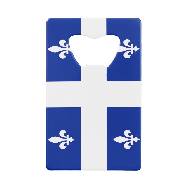Stainless Steel Bottle Opener flag of Quebec (Front)