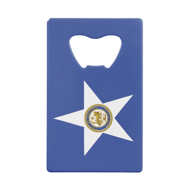 Stainless Steel Bottle Opener Houston flag (Front)