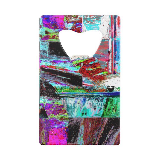 Stainless Steel Bottle Opener – Neon Pulse (Front)