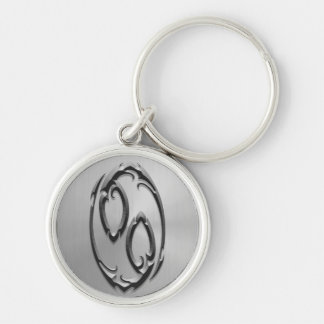 Stainless Steel Cancer Symbol Keychain