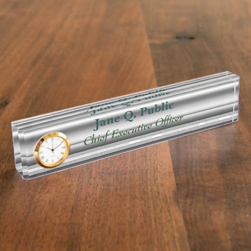 Stainless Steel Desk Nameplate