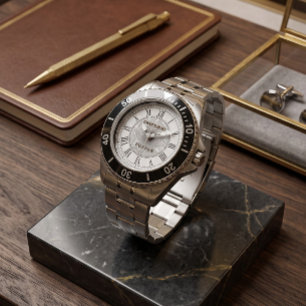Stainless Steel Diver Watch Black Bezel Custom