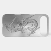 Stainless Steel Effect Dragon Graphic Case-Mate iPhone Case (Back (Horizontal))
