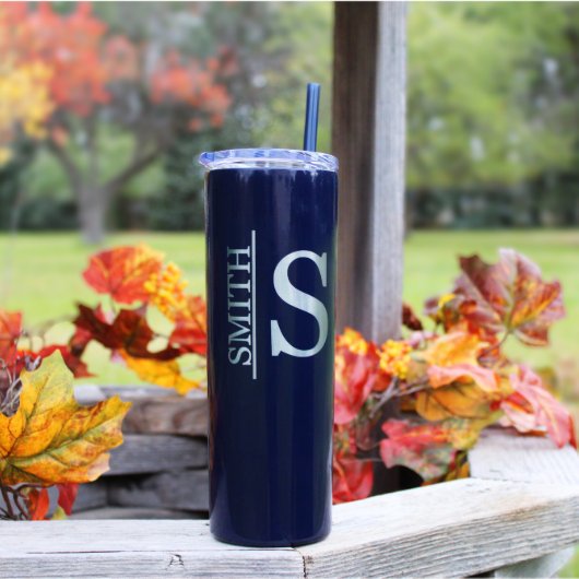 Stainless Steel Etched Skinny 20 oz Tumbler (Front)