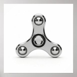 Stainless Steel Fidget Spinner Poster