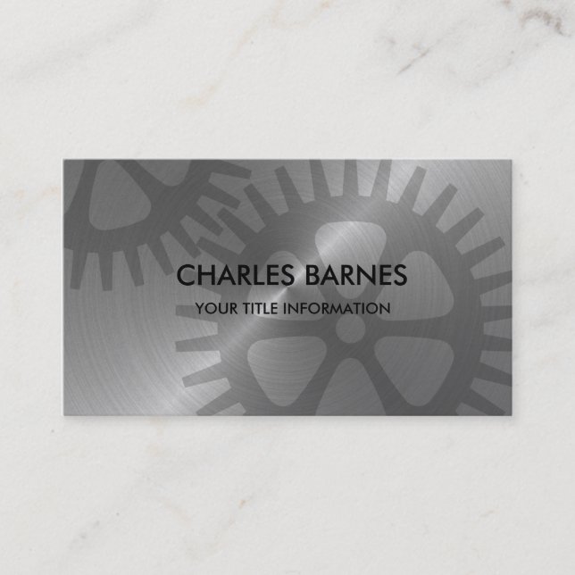 Stainless Steel Gears Business Card (Front)