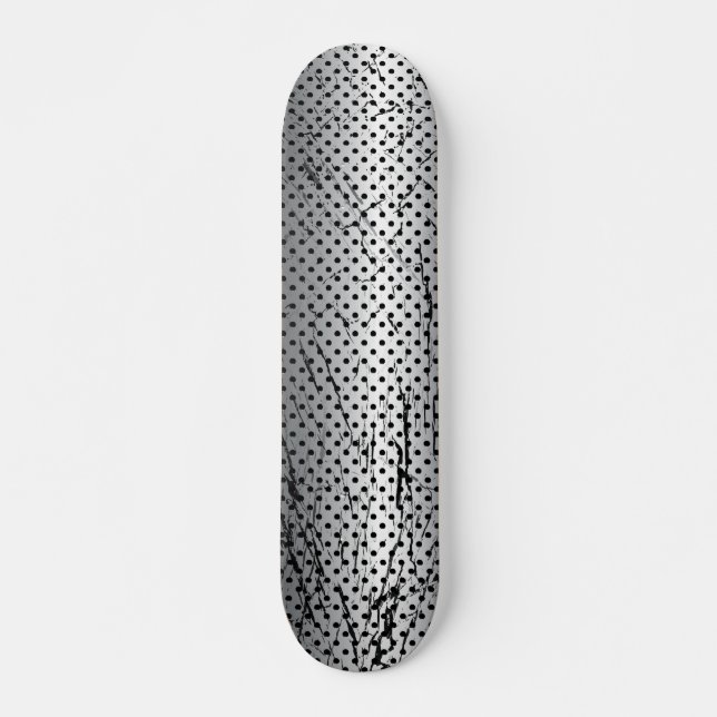Stainless Steel Grunge Mesh skateboard (Front)