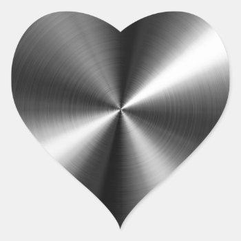 Stainless Steel Heart Sticker by LaKrima at Zazzle