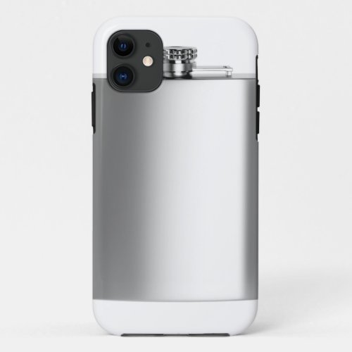 Stainless steel hip flask iPhone 11 case