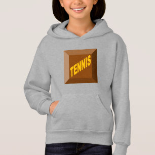 Stainless steel hooded trim CHOCOLAT TENNIS girls Hoodie