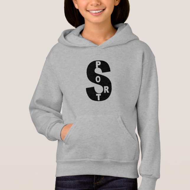 Stainless steel hooded trim girls DESIGN SPORT Hoodie (Front)