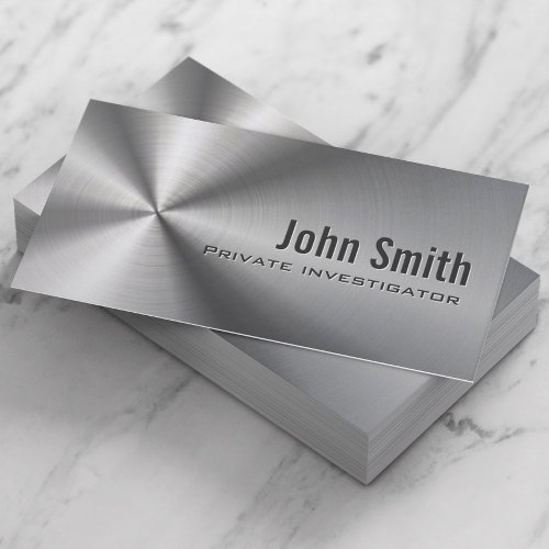 Stainless Steel Investigator Business Card