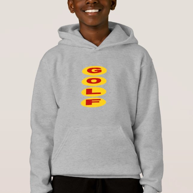 Stainless Steel Kids DESIGN GOLF Hoodie (Front)