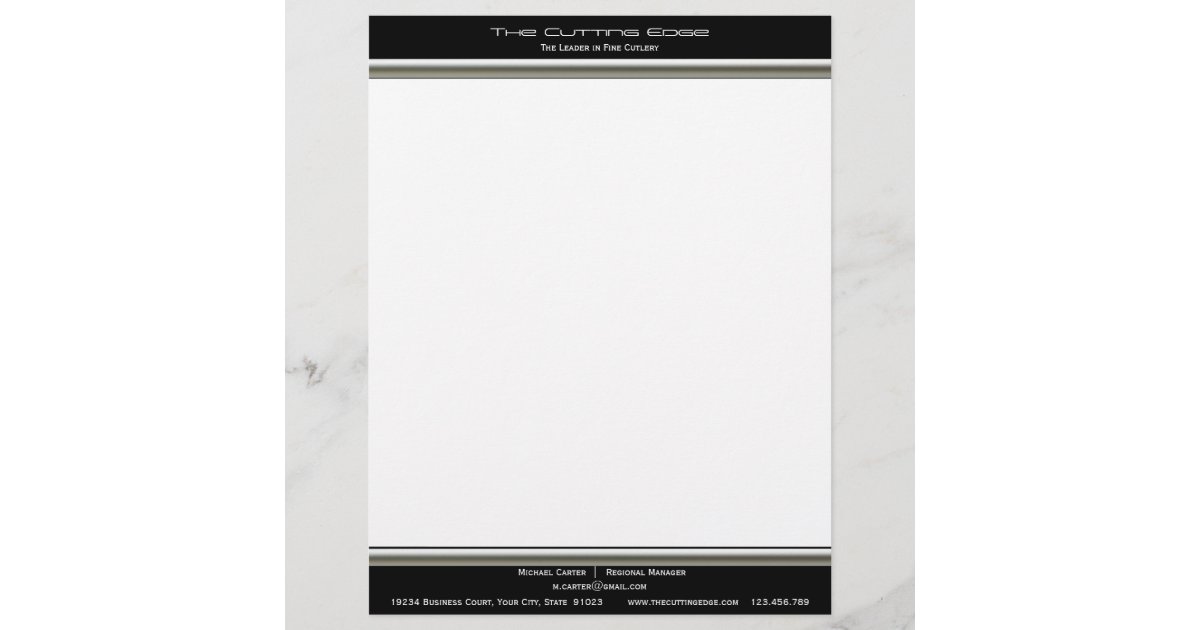 Stainless Steel Letterhead | Zazzle