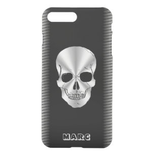 Stainless Steel Look And Black Metal iPhone 8 Plus/7 Plus Case