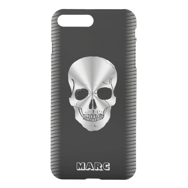 Stainless Steel Look And Black Metal Uncommon iPhone Case (Back)