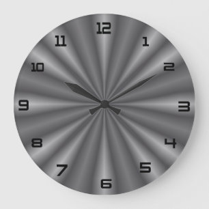 Stainless Steel Look Clock