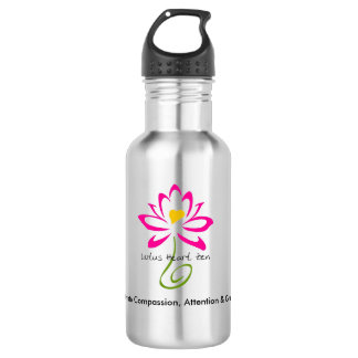 Stainless Steel Lotus Heart Zen Water Bottle