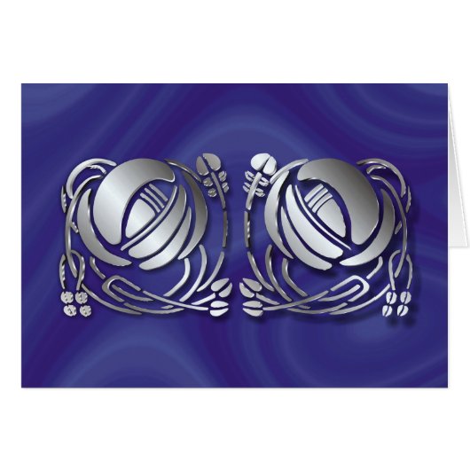 Stainless steel Mackintosh Roses (Front Horizontal)