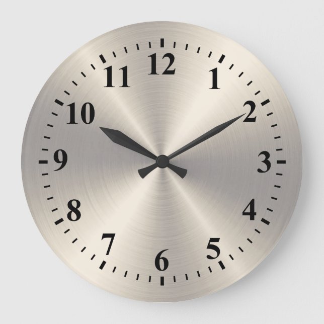 Stainless Steel Metal Large Clock (Front)